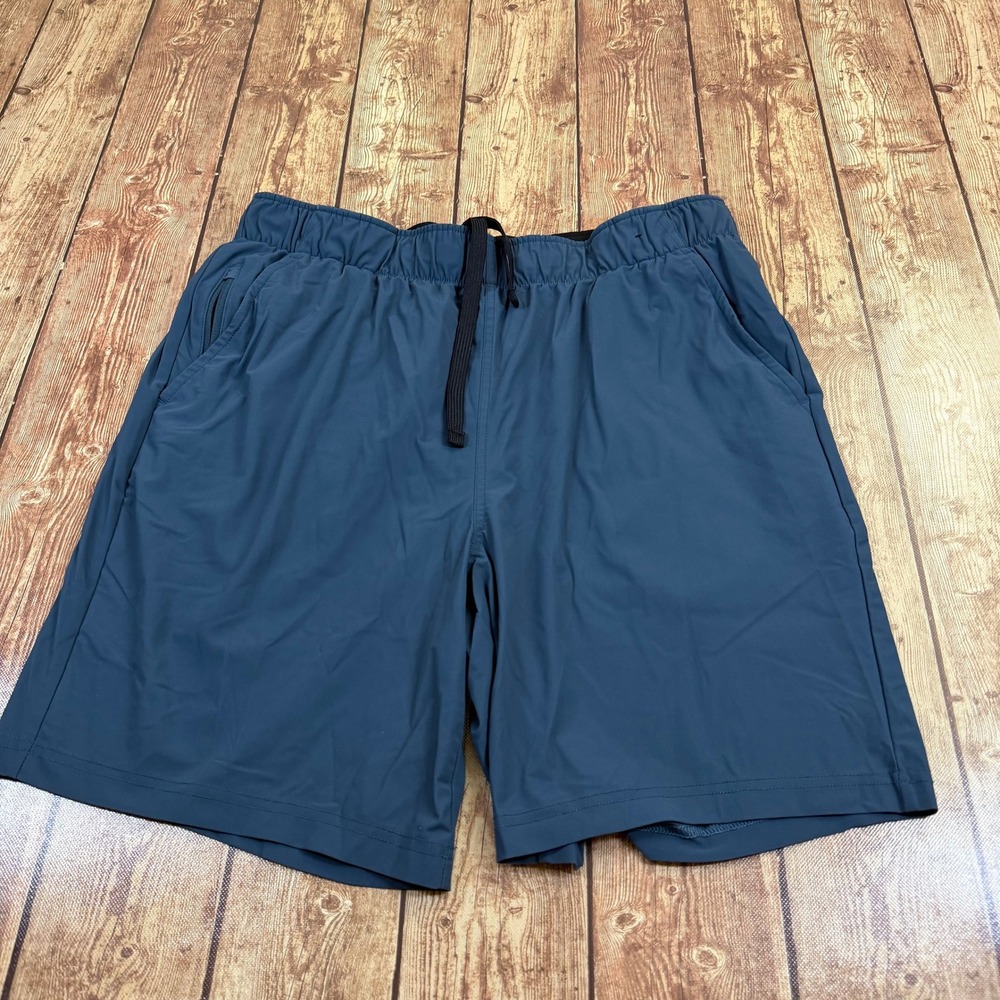 Glacier Performance Shorts Mens Medium Blue Stretch Athletic Training
